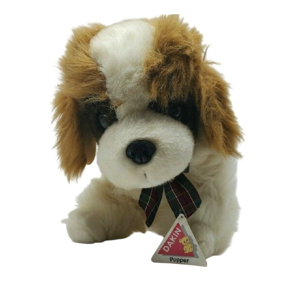Vintage Dakin Applause St Bernard Plush Dog Stuffed Animal w/ Tags 13"x17" - Picture 1 of 9